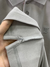 Load image into Gallery viewer, CLTH280 BUR Monogram Motif Cotton Piqué Polo Shirt