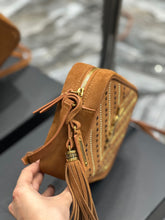 Load image into Gallery viewer, YSK205 Lou Camera Bag in Quilted Suede and Smooth Leather / 9 x 6.2 x 2.3 INCHES