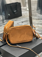 Load image into Gallery viewer, YSK205 Lou Camera Bag in Quilted Suede and Smooth Leather / 9 x 6.2 x 2.3 INCHES