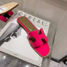 Load image into Gallery viewer, SE874 H Paint Leather Slippers / Size4-11