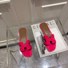 Load image into Gallery viewer, SE874 H Paint Leather Slippers / Size4-11