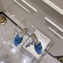 Load image into Gallery viewer, SE875 H Paint Leather Slippers / Size4-11