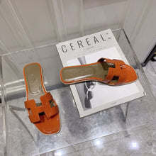 Load image into Gallery viewer, SE877 H Paint Leather Slippers / Size4-11