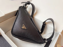 Load image into Gallery viewer, PD169 Triangle Leather Shoulder Bag / 10.2x3.9x5.1inch