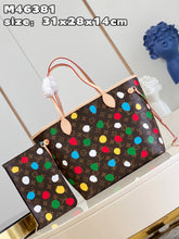 Load image into Gallery viewer, LB743 LV x YK Neverfull MM / HIGHEST QUALITY VERSION / 12.2 x 11 x 5.5 inches