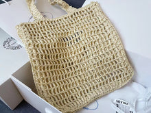 Load image into Gallery viewer, PD162 Raffia Tote Bag / 15x14.2x1.2inch