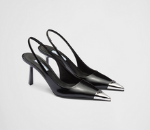 Load image into Gallery viewer, SE974 Brushed Leather Slingback Pumpsr / Size5-10