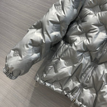 Load image into Gallery viewer, CLTH292 LB Metallic Monogram Flowers Reversible Puffer Jacket