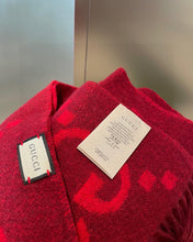 Load image into Gallery viewer, CLTH298 GG Cashmere Jacquard Scarf / 17.7"W x 78.7"L