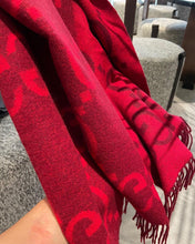 Load image into Gallery viewer, CLTH298 GG Cashmere Jacquard Scarf / 17.7"W x 78.7"L