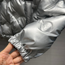 Load image into Gallery viewer, CLTH292 LB Metallic Monogram Flowers Reversible Puffer Jacket