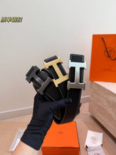 Load image into Gallery viewer, BL274 Hermès Orange Calfskin Leather Belt
