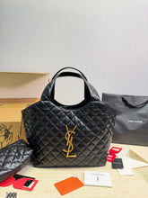 Load image into Gallery viewer, YSK470 YSL Loulou Tote Bag in Black Calfskin / 31 x 28 cm
