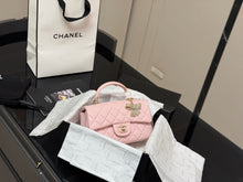 Load image into Gallery viewer, CC1213 Chanel 25K Bow Handle CF MINI Chain Bag/20X12CM
