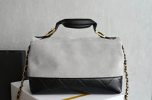Load image into Gallery viewer, CC1219 Chanel 25A Suede Gray and Black / 29X18X8CM /HIGHEST QUALITY VERSION
