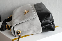Load image into Gallery viewer, CC1219 Chanel 25A Suede Gray and Black / 29X18X8CM /HIGHEST QUALITY VERSION
