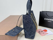 Load image into Gallery viewer, CC1353 Chanel Denim Tote Bag / 43 x 33 cm
