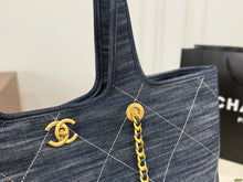 Load image into Gallery viewer, CC1353 Chanel Denim Tote Bag / 43 x 33 cm
