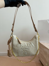 Load image into Gallery viewer, PD373 Prada Woven Straw Bag / 22 x 12 cm
