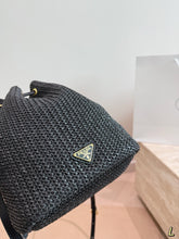 Load image into Gallery viewer, PD375 Prada Raffia Woven Bucket Bag / 19 x 23 cm
