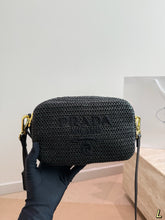 Load image into Gallery viewer, PD376 Prada Raffia Woven Camera Bag / 20 x 12 cm
