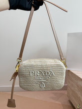 Load image into Gallery viewer, PD376 Prada Raffia Woven Camera Bag / 20 x 12 cm
