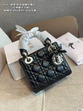 Load image into Gallery viewer, DR602 Dior Lady Dior Mini with Bow Detail / 17 x 14 x 7 cm

