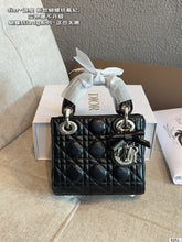 Load image into Gallery viewer, DR602 Dior Lady Dior Mini with Bow Detail / 17 x 14 x 7 cm
