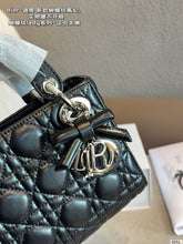 Load image into Gallery viewer, DR602 Dior Lady Dior Mini with Bow Detail / 17 x 14 x 7 cm
