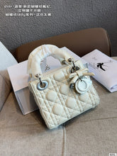Load image into Gallery viewer, DR602 Dior Lady Dior Mini with Bow Detail / 17 x 14 x 7 cm
