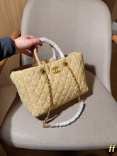 Load image into Gallery viewer, CC1366 Chanel Woven Straw Tote Bag / 31 x 21 x 12 cm
