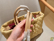 Load image into Gallery viewer, CC1366 Chanel Woven Straw Tote Bag / 31 x 21 x 12 cm
