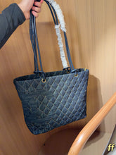 Load image into Gallery viewer, CC1367 Chanel Vintage Denim Tote Bag / 34 x 29 x 16 cm
