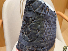 Load image into Gallery viewer, CC1367 Chanel Vintage Denim Tote Bag / 34 x 29 x 16 cm
