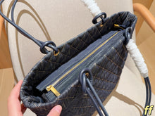 Load image into Gallery viewer, CC1367 Chanel Vintage Denim Tote Bag / 34 x 29 x 16 cm
