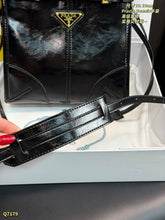 Load image into Gallery viewer, PD380 Prada Bonnie Mini Bag in Black Oil-Wax Leather / 19 x 18 cm
