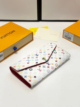 Load image into Gallery viewer, LB1412 Louis Vuitton x Takashi Murakami Sarah Wallet / 19x10 cm
