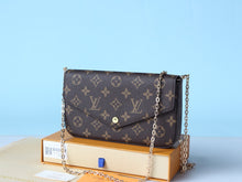 Load image into Gallery viewer, LB1413 Louis Vuitton Pochette Félicie Chain Wallet / 22x13 cm
