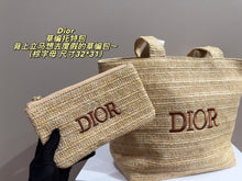 Load image into Gallery viewer, DR610 Dior Straw Tote Bag / 32x31cm
