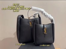 Load image into Gallery viewer, YSK455 Saint Laurent Le 5 à 7 Soft Hobo / Large 28x27cm &amp; Small 21x20cm
