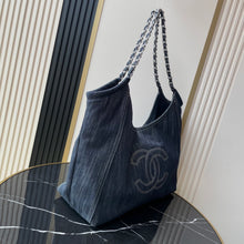 Load image into Gallery viewer, CC1377 Chanel Vintage Denim Tote / HIGHEST QUALITY VERSION / 48 x 35 x 14 cm

