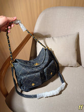 Load image into Gallery viewer, CC1381 Chanel 25P Denim Hobo Messenger Bag / 28 x 23 x 5 cm
