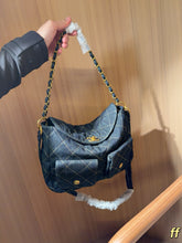 Load image into Gallery viewer, CC1381 Chanel 25P Denim Hobo Messenger Bag / 28 x 23 x 5 cm
