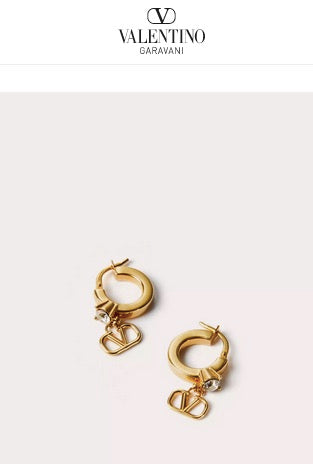 JW755  Valentino Garavani Mini VLogo Signature Metal Earrings