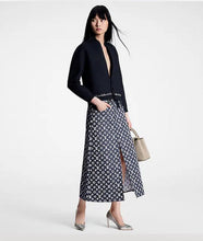 Load image into Gallery viewer, CLTH387 LB Monogram Denim Midi Skirt
