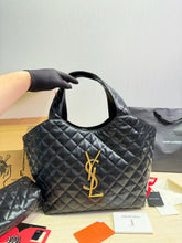 Load image into Gallery viewer, YSK470 YSL Loulou Tote Bag in Black Calfskin / 31 x 28 cm
