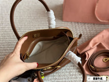 Load image into Gallery viewer, MIU003 Aventure Nappa Leather Top-handle Bag / 6.7x13x4.3inch
