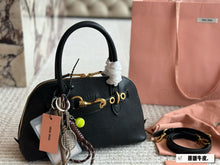 Load image into Gallery viewer, MIU003 Aventure Nappa Leather Top-handle Bag / 6.7x13x4.3inch
