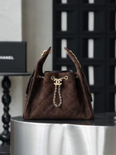 Load image into Gallery viewer, CC1457 Chanel 25K Suede Bucket Bag Small/Medium Handbag / HIGHEST QUALITY VERSION
