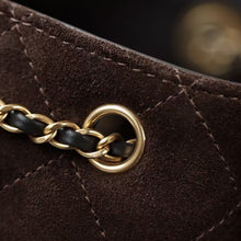 Load image into Gallery viewer, CC1457 Chanel 25K Suede Bucket Bag Small/Medium Handbag / HIGHEST QUALITY VERSION
